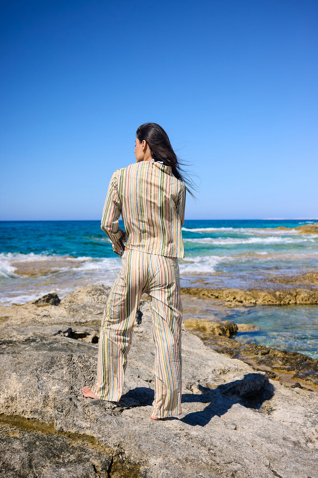 Stripe Straight Pants
