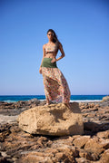 Floral Print Voile Maxi Skirt, front view