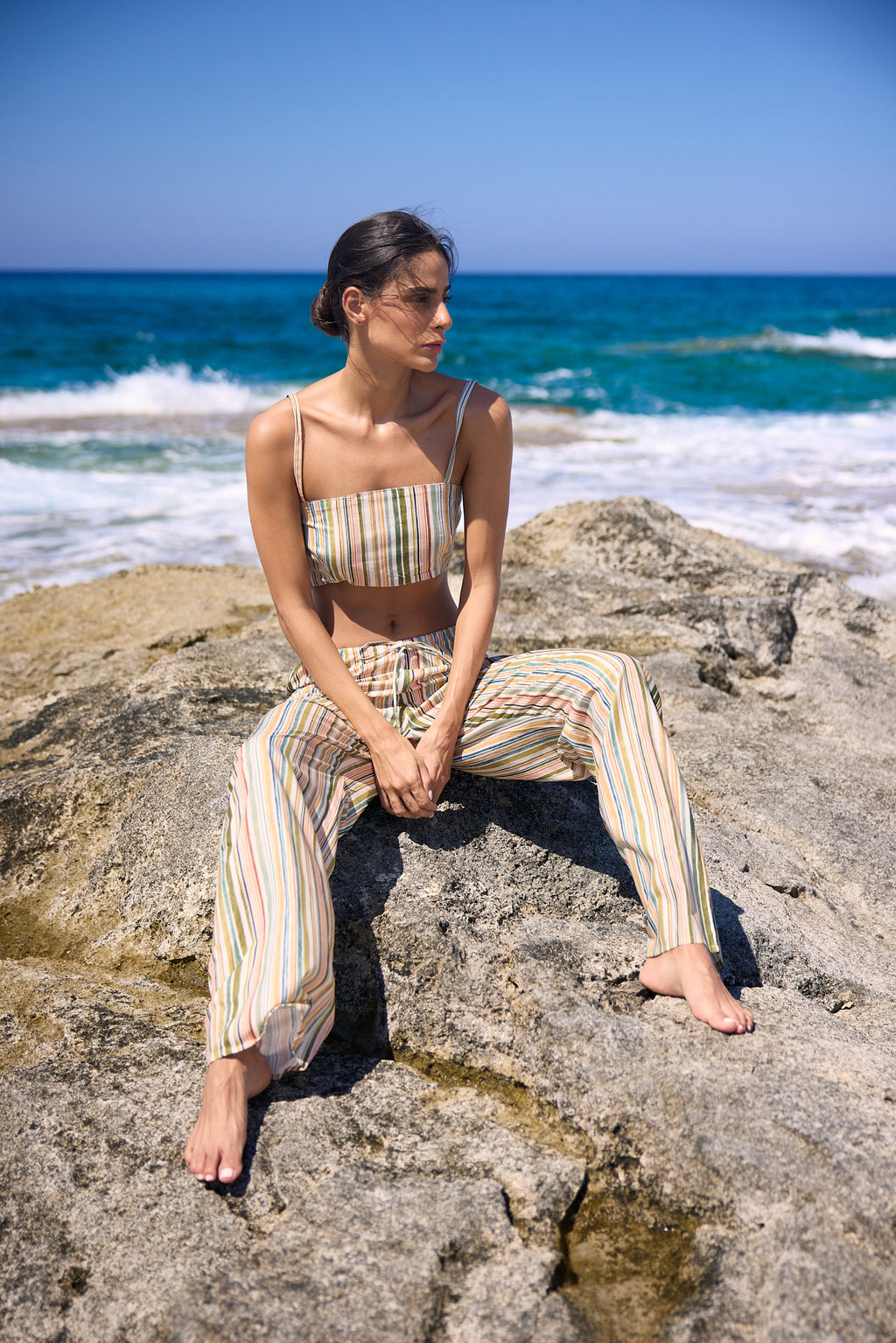 Stripe Straight Pants