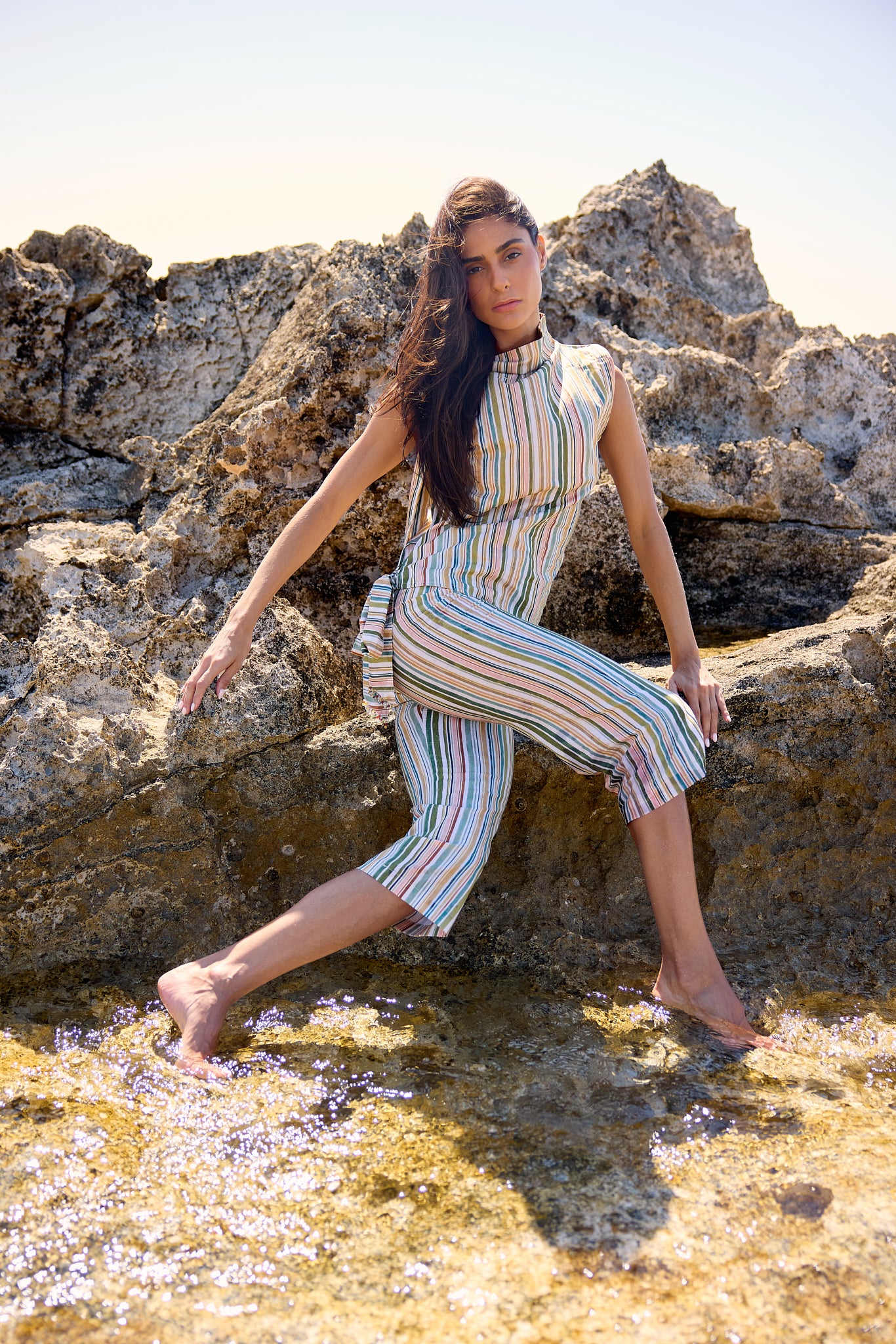Stripe Capri Pants