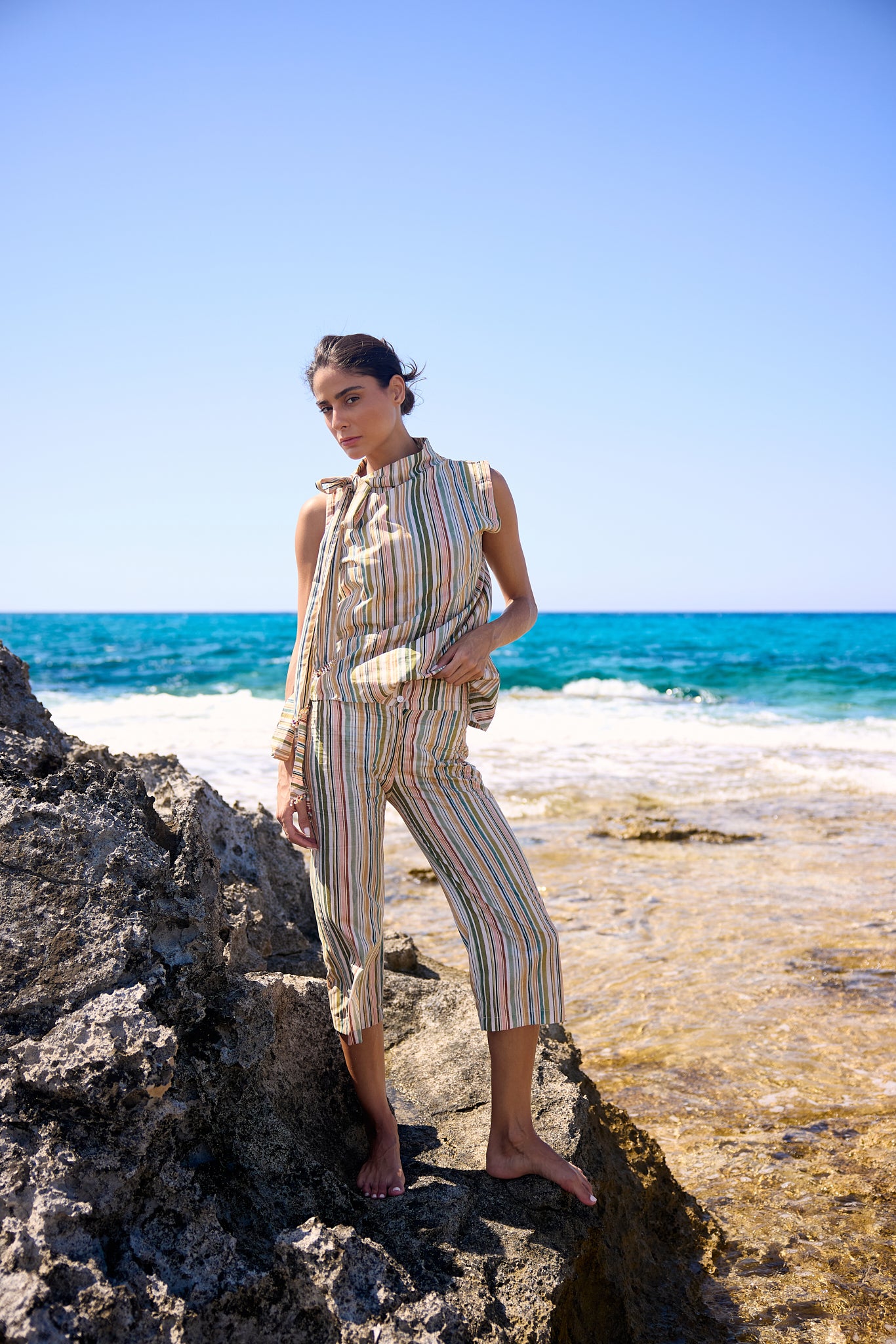 Stripe Capri Pants