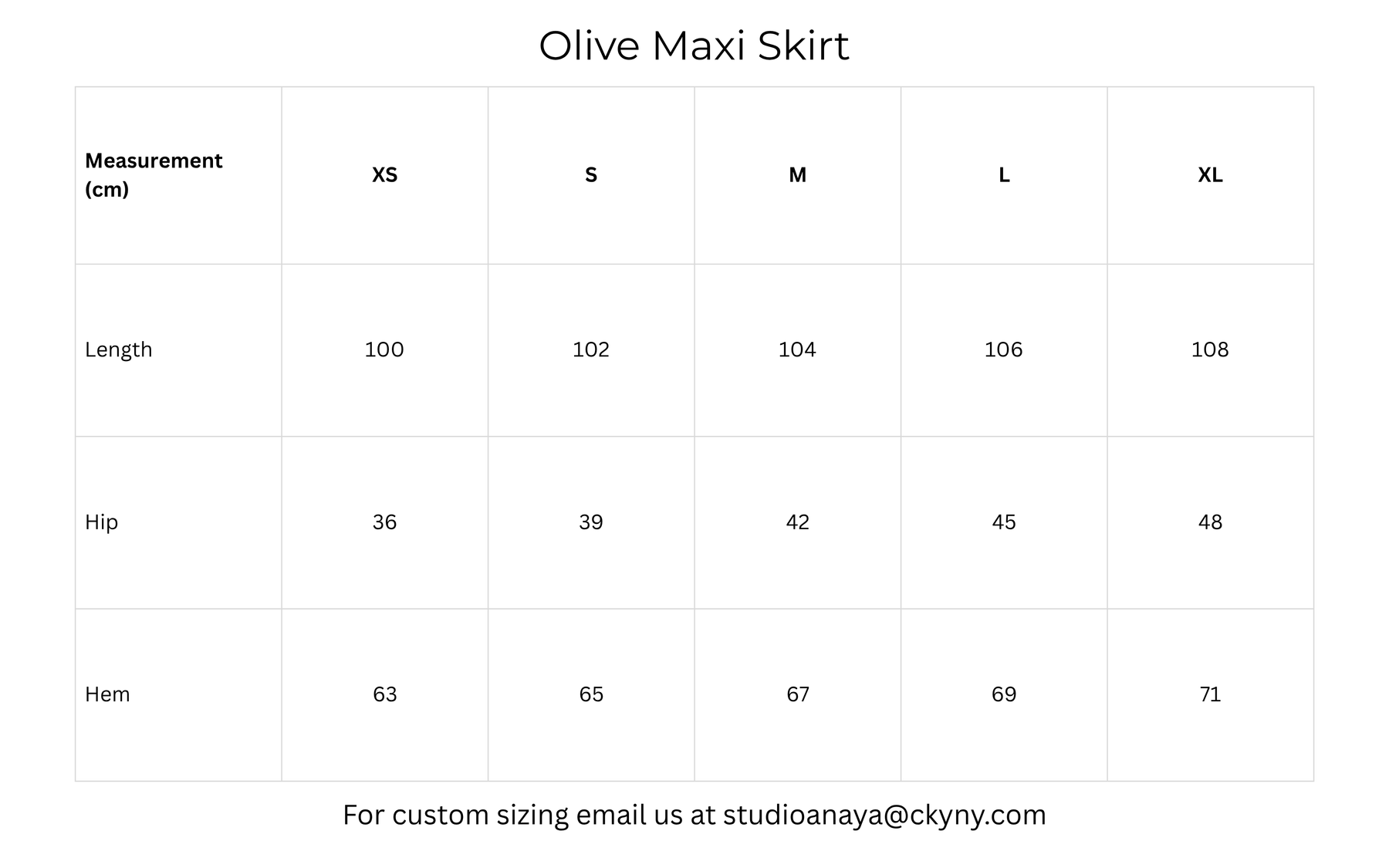 Size guide