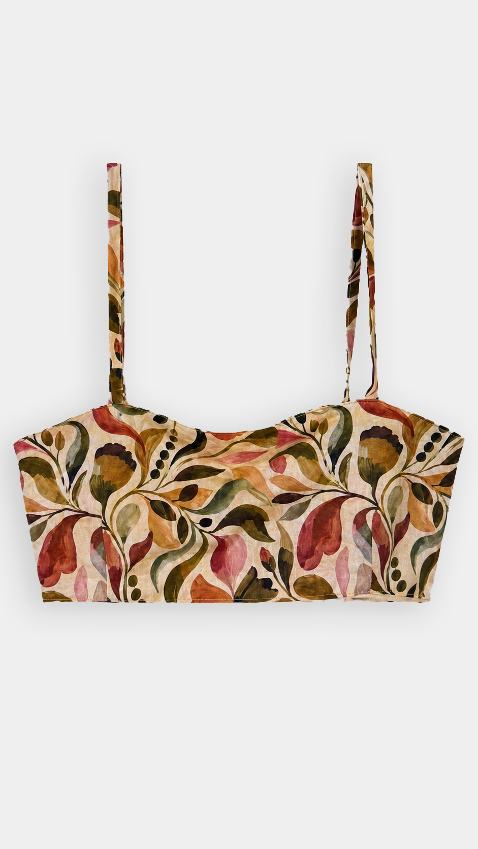 Floral Print Voile Cami Top, product shot front view
