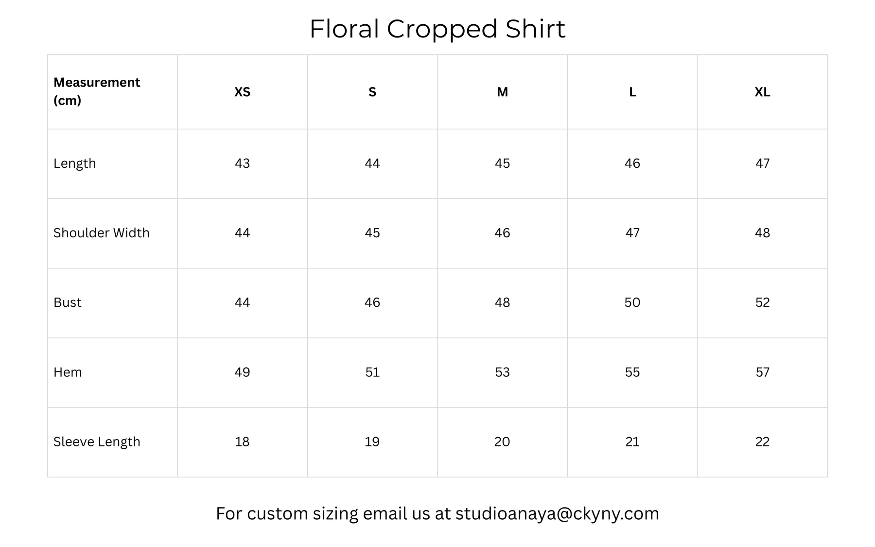 Size guide