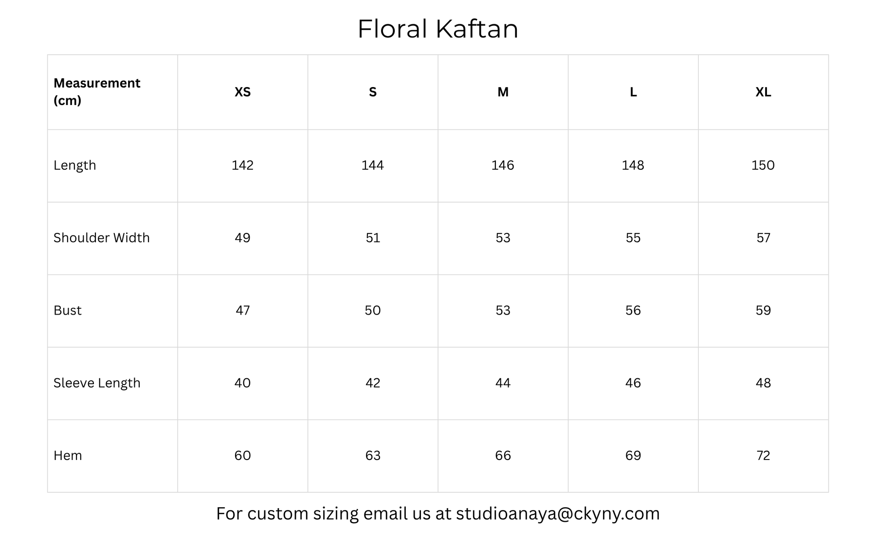 Size guide