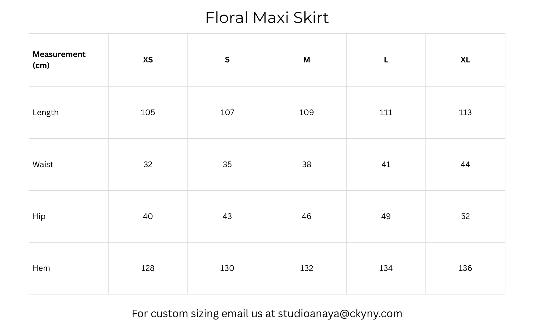 Size guide
