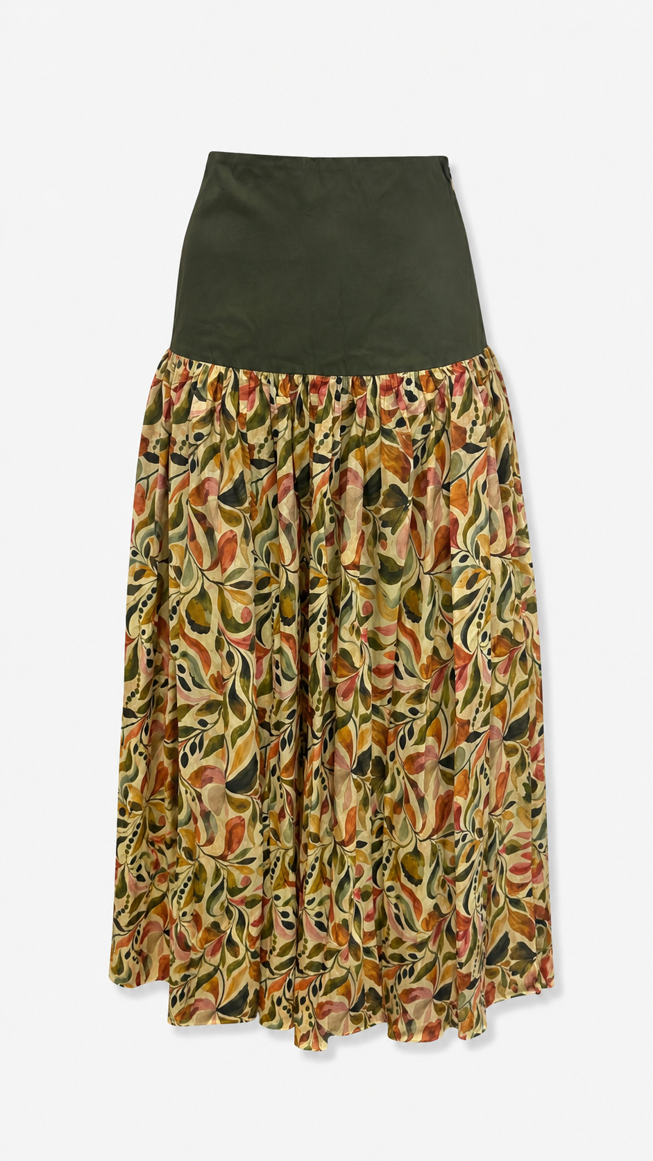 Floral Print Voile Maxi Skirt, front product shot
