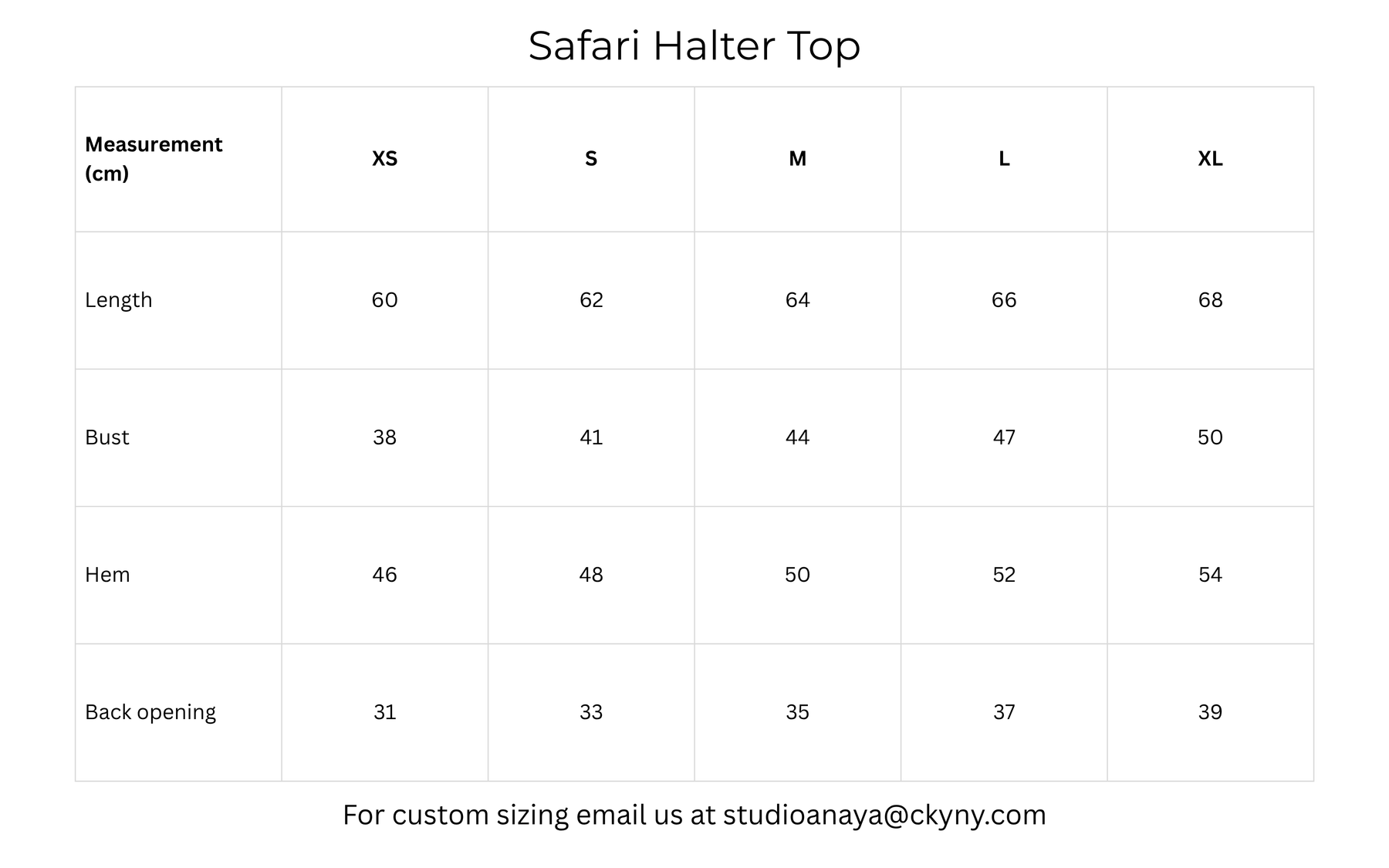 Size guide