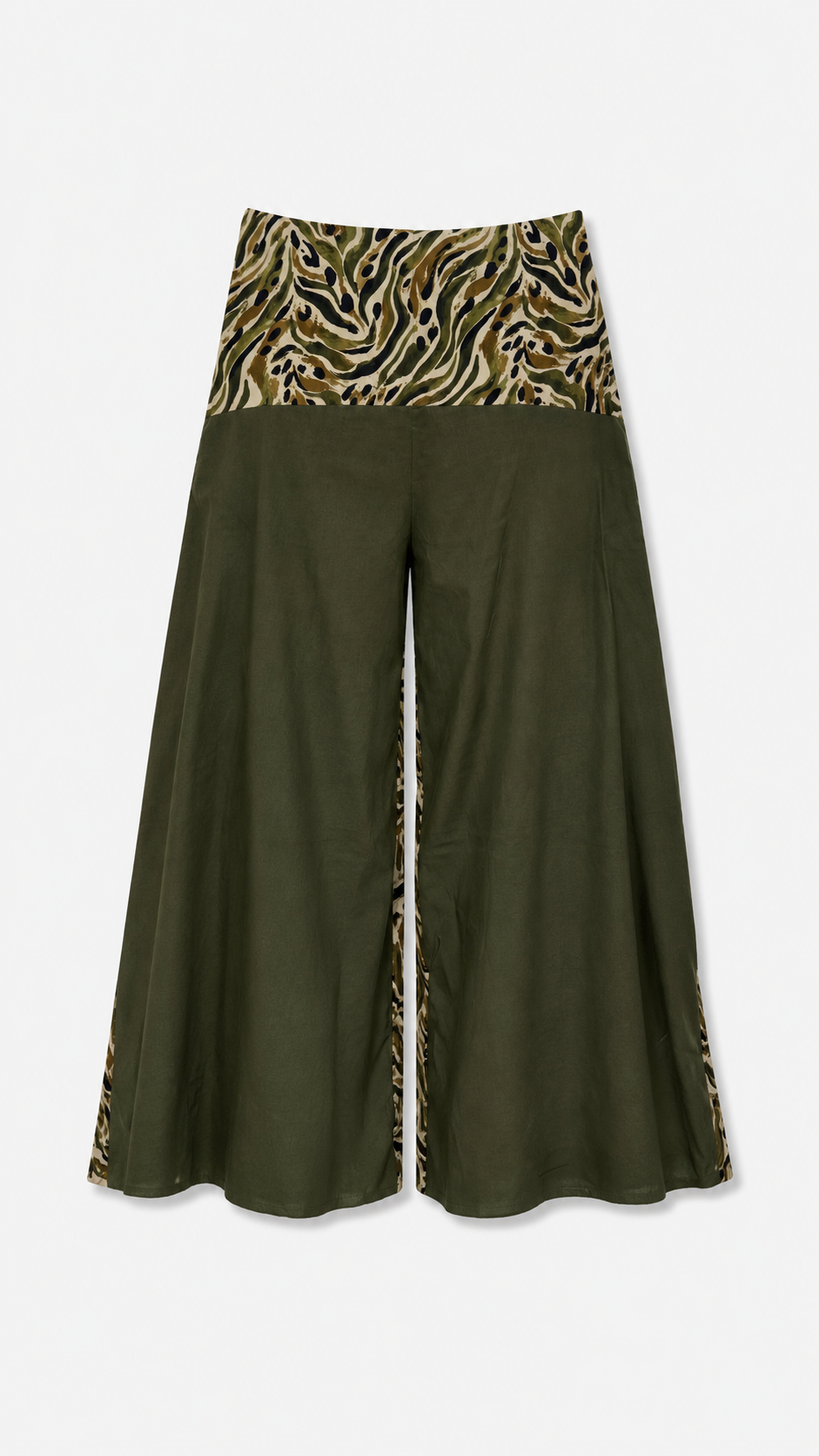 Safari Printed Voile Panel Pants, product shot
