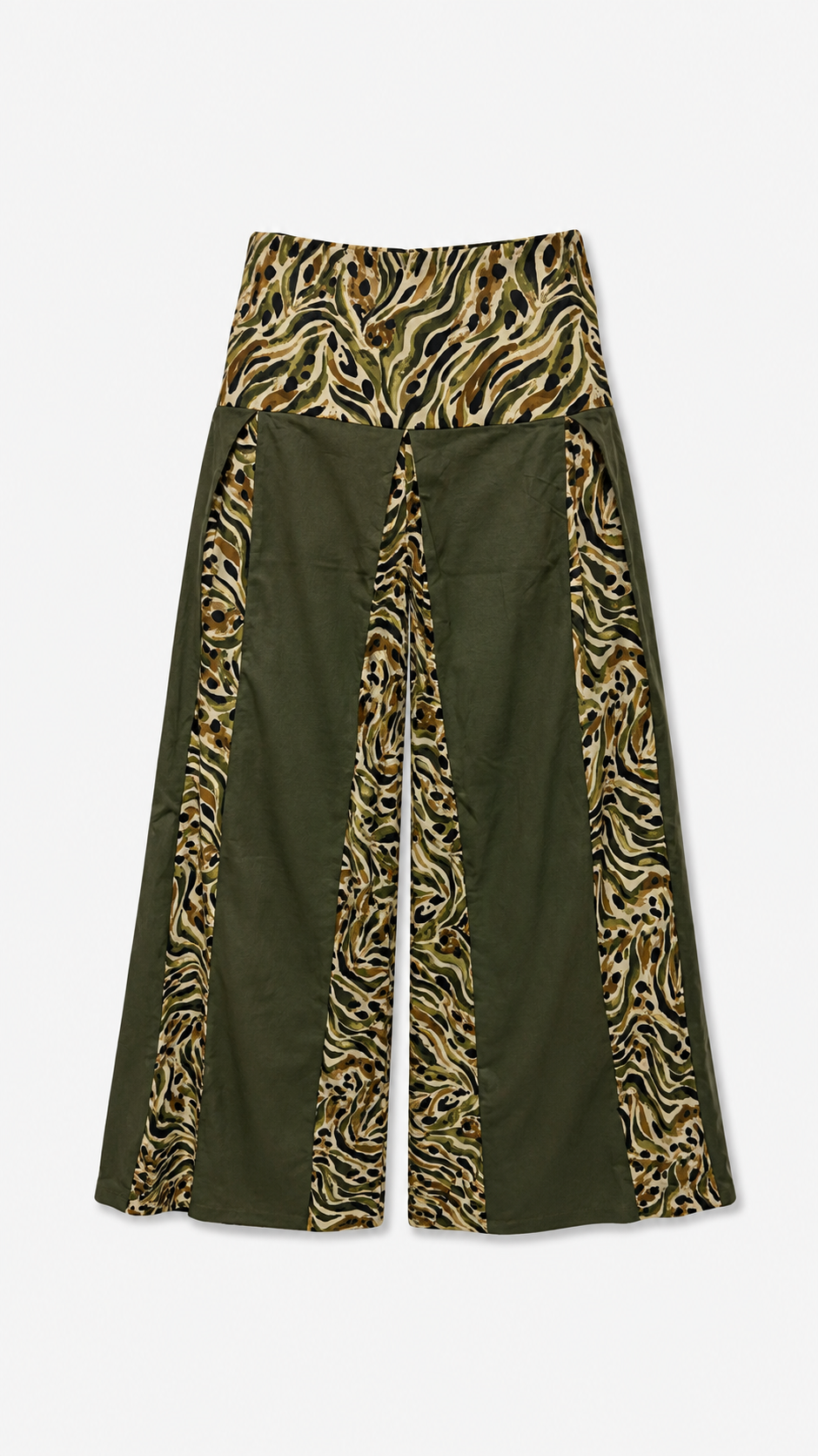 Safari Printed Voile Panel Pants, product shot