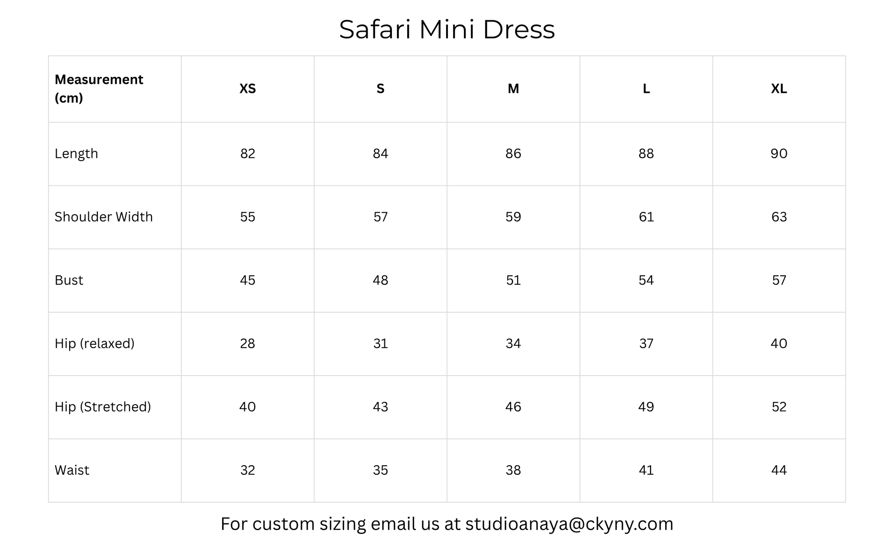 Size guide