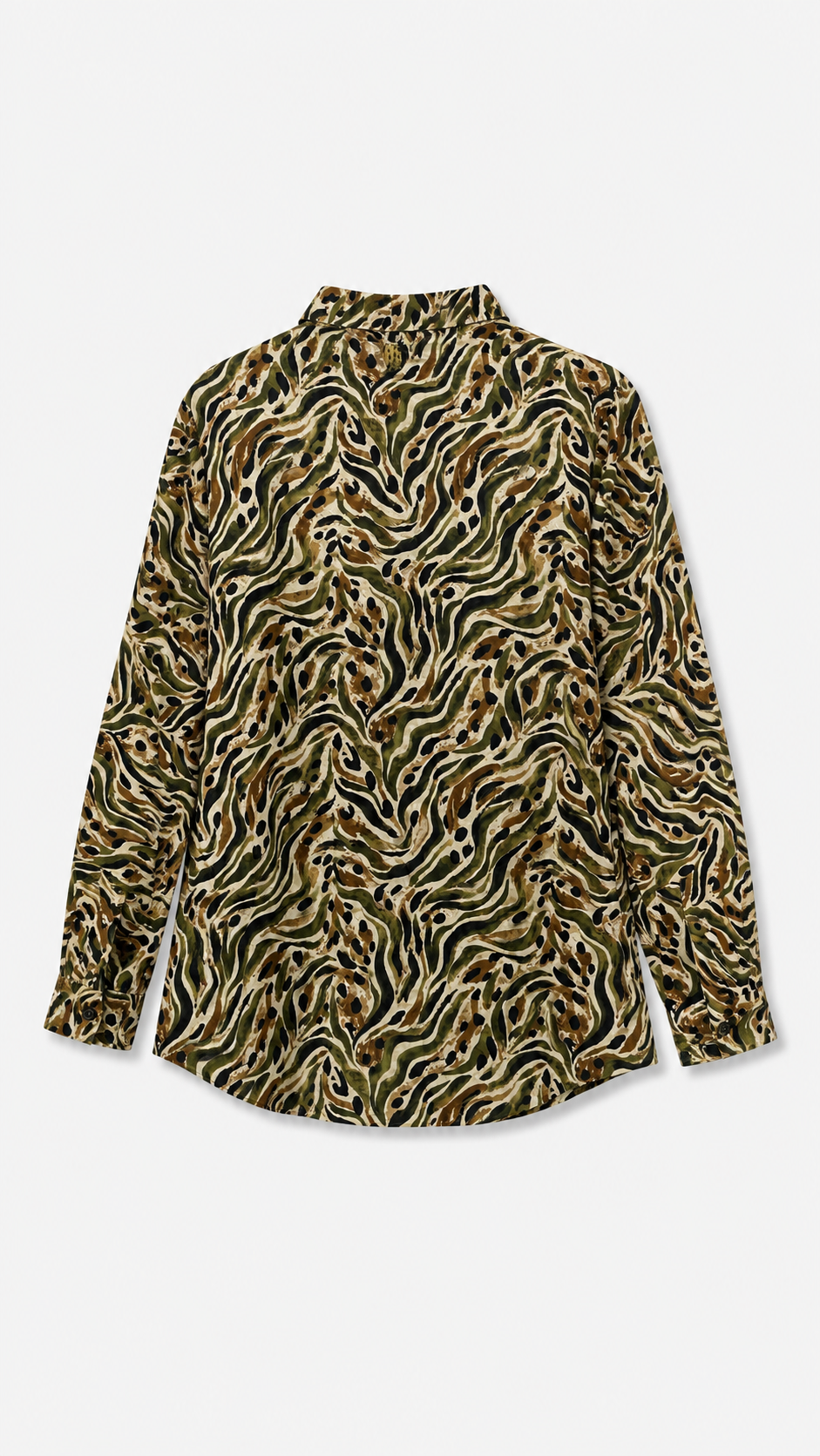 Safari Printed Voile Shirt, back product shot
