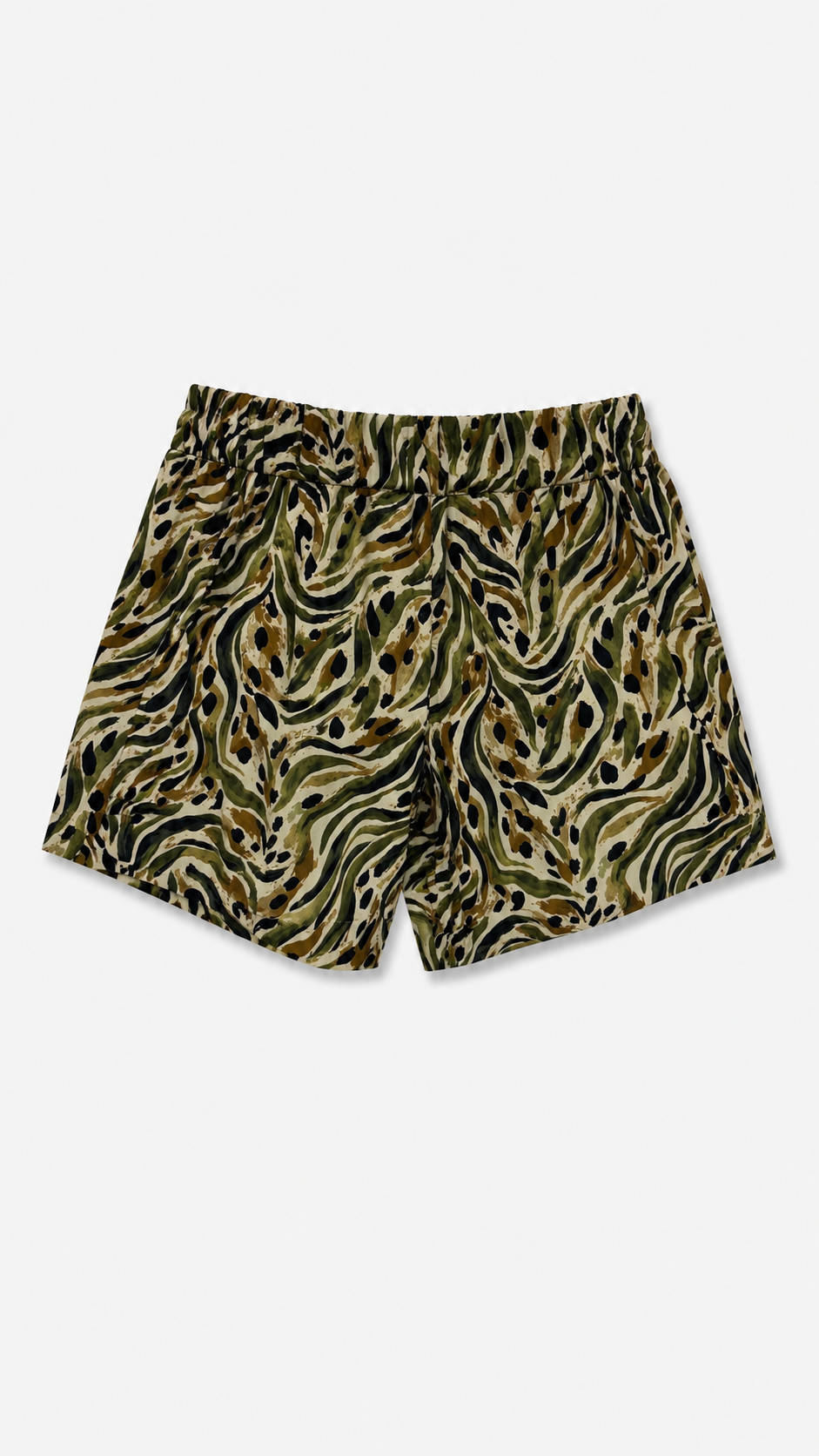 Safari Print Voile Short, back product shot