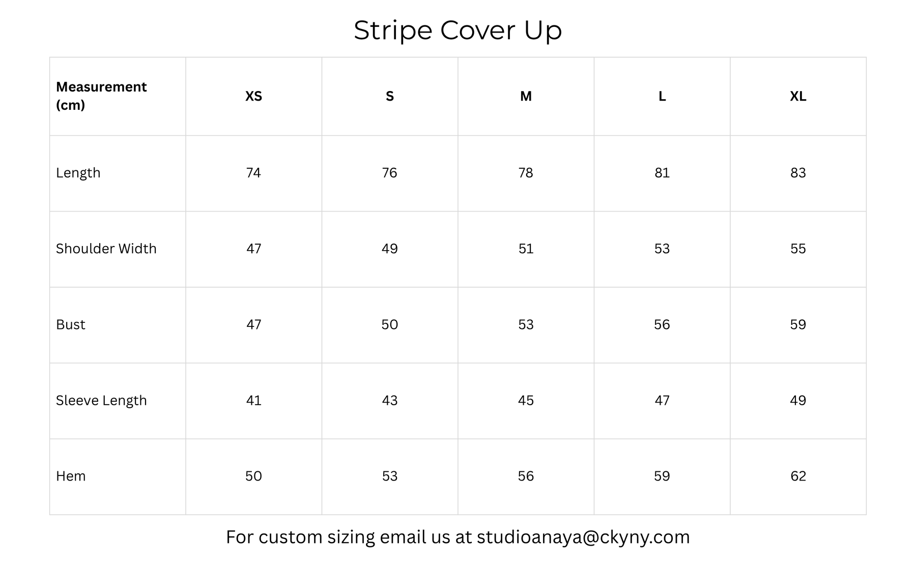 Size guide